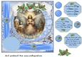 Blue Christmas Angel card front 1