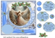 Blue Christmas Angel card front 3