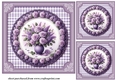 3 Lilac rose card front/toppers 2