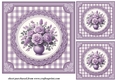 3 Lilac rose card front/toppers 3