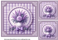 3 Lilac rose card front/toppers 5