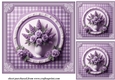 3 Lilac rose card front/toppers 7