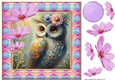 Painted owl card front 3