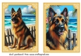 2 Beach German Shepherd card fronts 3