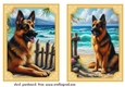 2 Beach German Shepherd card fronts 4