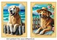 2 Beach Golden Retriever card fronts 2