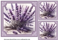 3 Framed lavender card front/toppers 2