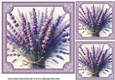 3 Framed lavender card front/toppers 3