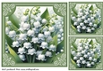 3 Framed lily of the valley card fronts/toppers 4