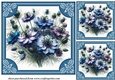 3 framed Love in the mist card fronts/toppers 3