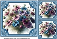 3 framed Love in the mist card fronts/toppers 4