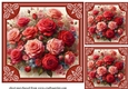 3 Framed red rose card fronts/toppers 4