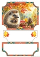Autumn hedgehog easel topper and layered stopper(no base included) 1