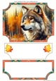 Autumn timber wolf easel topper and layered stopper(no base included) 2