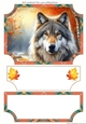 Autumn timber wolf easel topper and layered stopper(no base included) 2