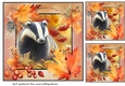 3 Autumn badger card fronts/toppers 2