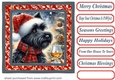 Christmas Scottish terrier with whisky card front 2