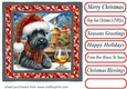 Christmas Scottish terrier with whisky card front 6