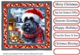 Christmas Scottish terrier with whisky card front 9