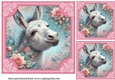 3 Floral donkey card front/toppers 4