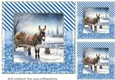3 Blue frames Christmas donkey card fronts 3
