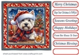 Christmas Westie with whisky card front 2