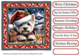 Christmas Westie with whisky card front 4
