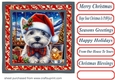 Christmas Westie with whisky card front 5