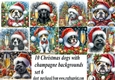 10 Christmas champagne dog backgrounds 6 (png)