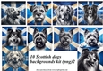 10 Scottish dog backgrounds kit (png)2