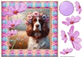 Painted Springer spaniel card front 3