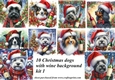 10 Dogs with wine bottle backgrounds kit (png) 1