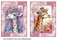 2 Floral giraffe card fronts 2