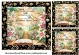 3 Floral sympathy card fronts/toppers with verse