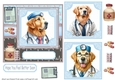 Golden Retriever doctor get well soon card front