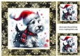 3 Whimsical Christmas Scottie card front/toppers 2