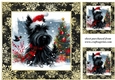 3 Whimsical Christmas Scottie card front/toppers 3