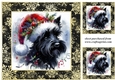 3 Whimsical Christmas Scottie card front/toppers 4