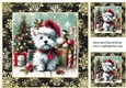 3 Whimsical Christmas Westie card front/toppers 4