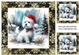 3 Whimsical Christmas Westie card front/toppers 5
