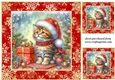 3 Christmas kittens card front/toppers 2