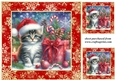 3 Christmas kittens card front/toppers 4