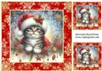 3 Christmas kittens card front/toppers 5