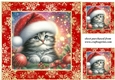 3 Christmas kittens card front/toppers 7