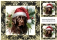 3 Whimsical Christmas Labrador card front/toppers 1