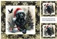 3 Whimsical Christmas Labrador card front/toppers 2