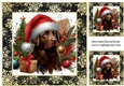 3 Whimsical Christmas Labrador card front/toppers 5