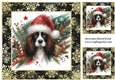 3 Whimsical Christmas liver and white Springer Spaniel card front/toppers 3