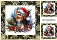 3 Whimsical Christmas Yorkie card front/toppers 1