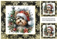 3 Whimsical Christmas Yorkie card front/toppers 3